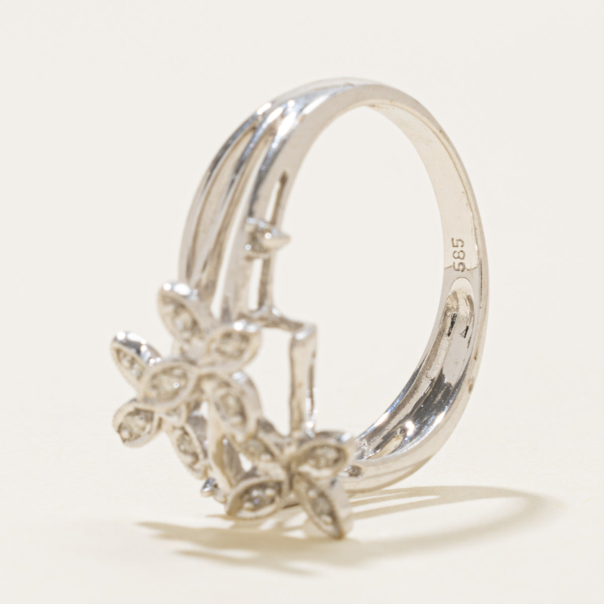 14k Diamond Multi Floral Cluster Ring | SZ 7.5