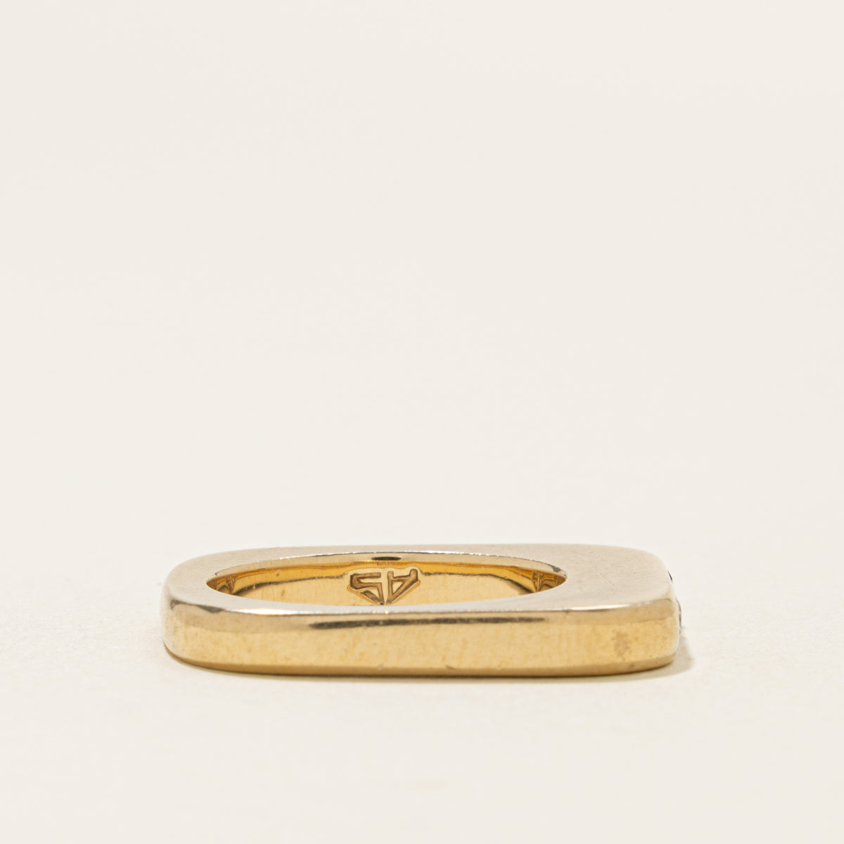 14k Four Stone Diamond Soft-Square Band | 3.1mm | SZ 5.25