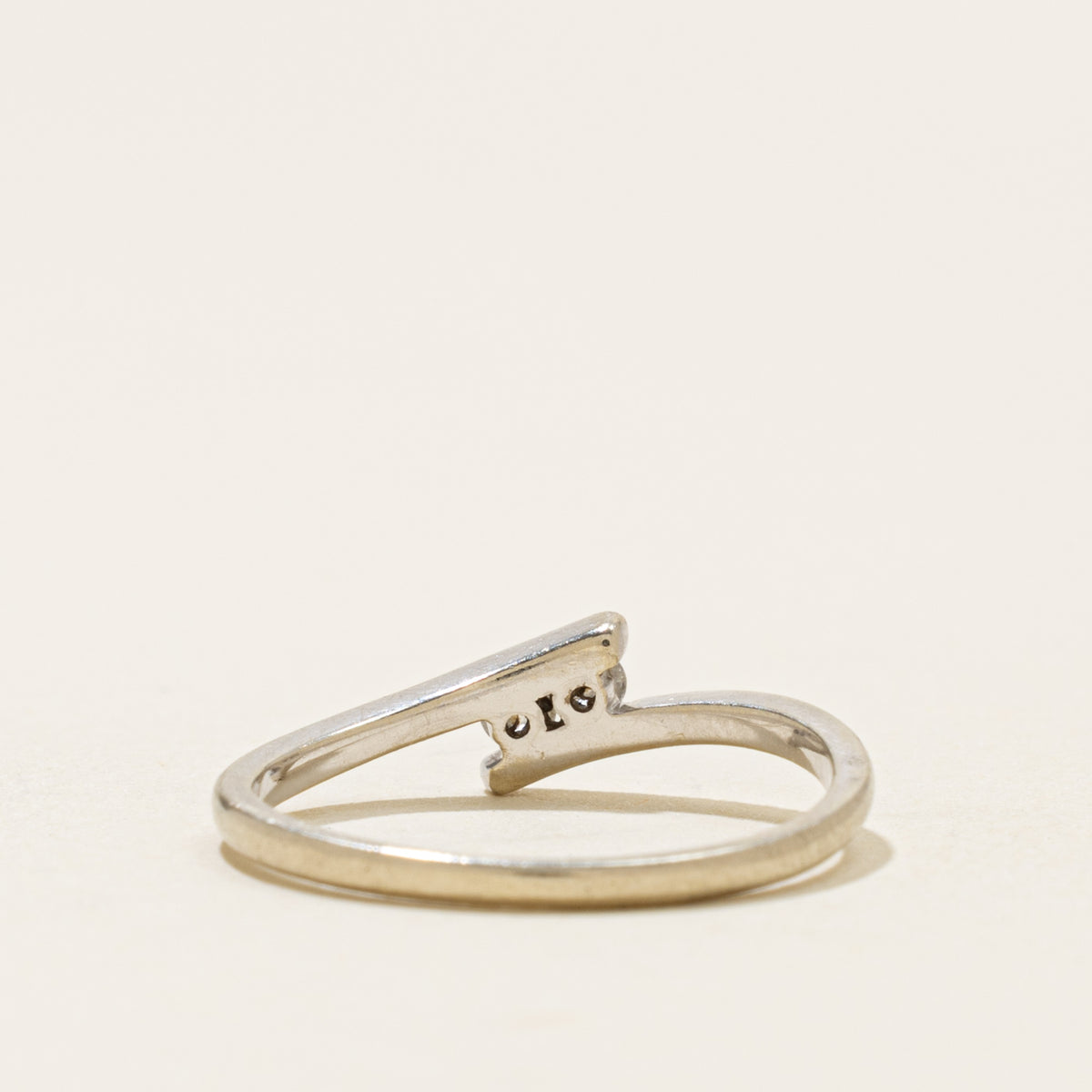 14k Two Stone Diamond Bypass Ring | SZ 6.5