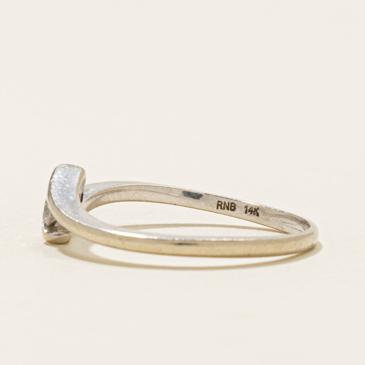 14k Two Stone Diamond Bypass Ring | SZ 6.5
