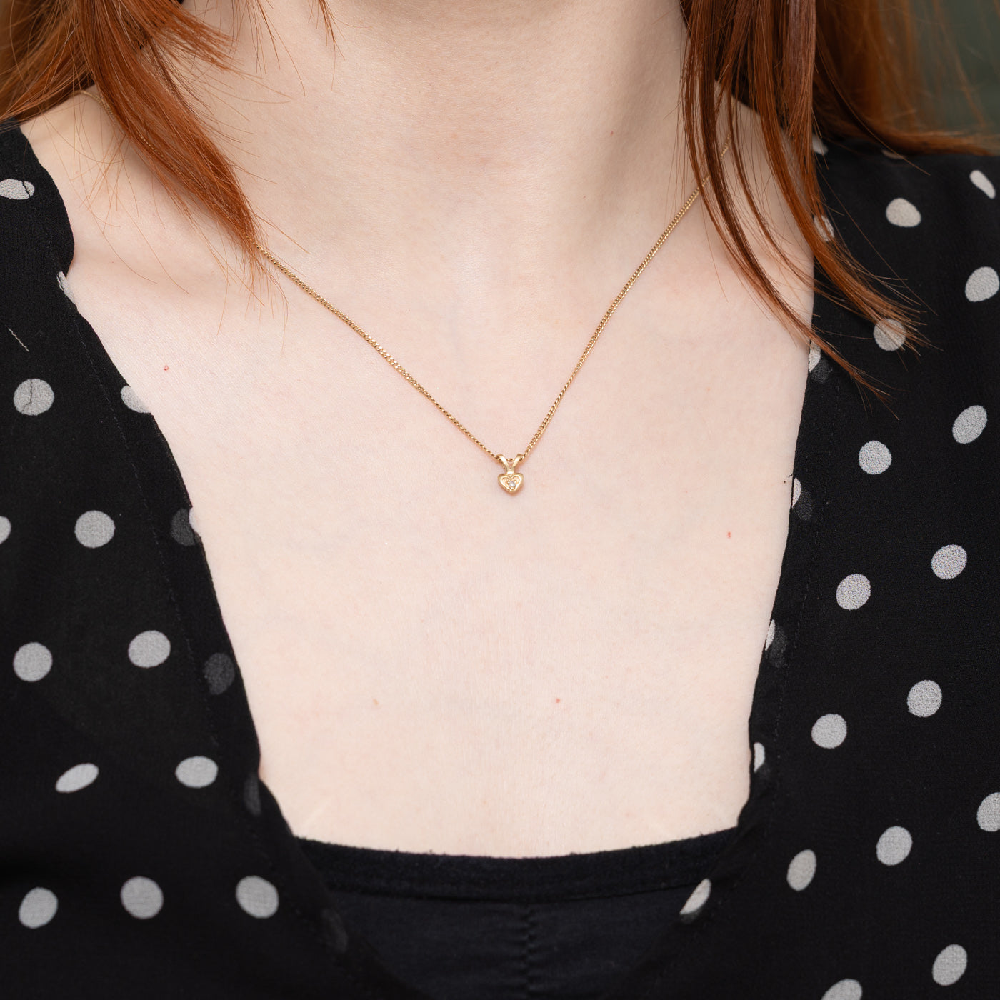 10k Diamond Textured Heart Pendant
