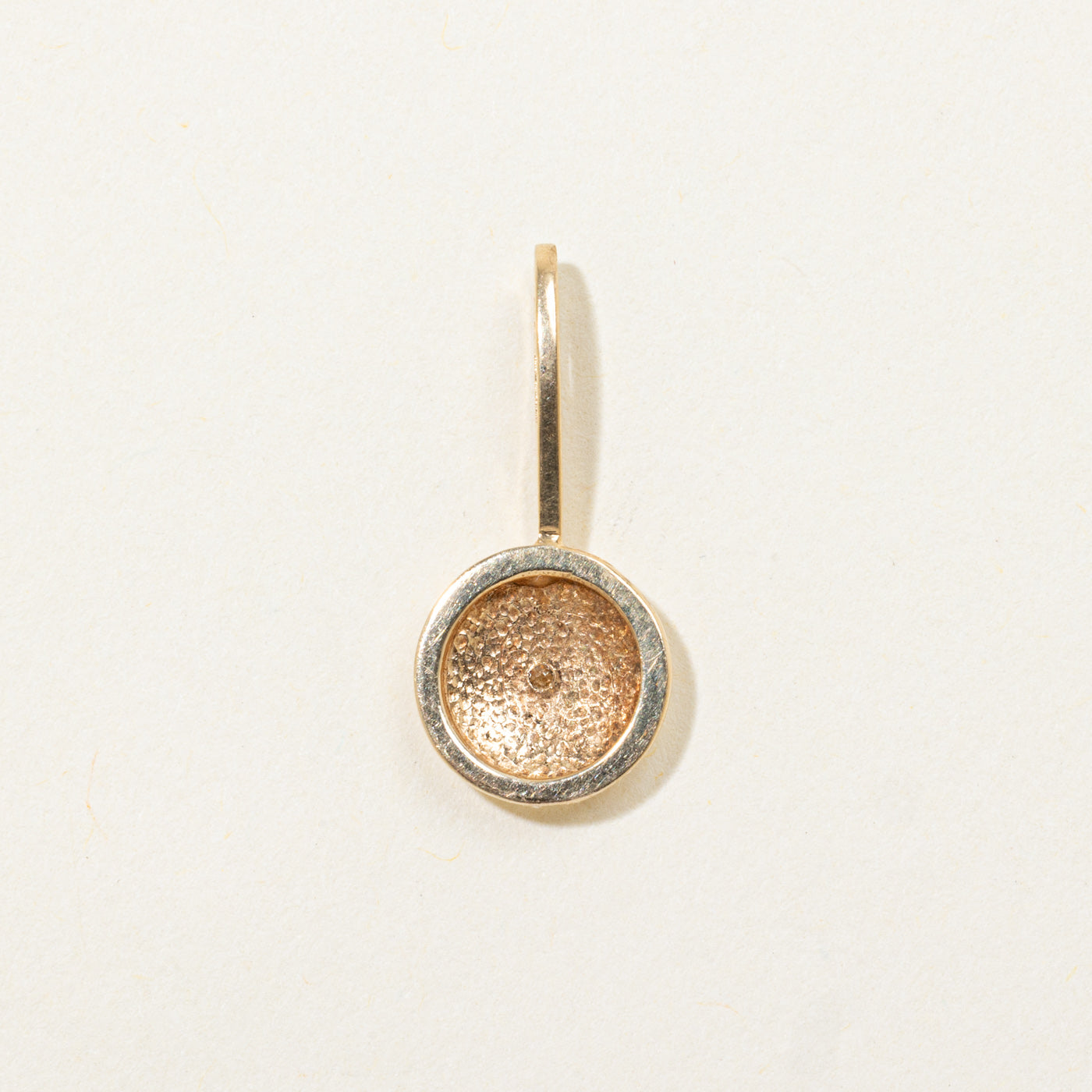 14k Star Set Diamond Half Sphere Pendant
