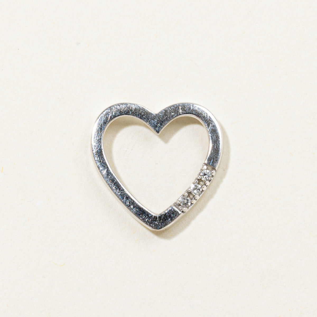 14k Diamond Accented Heart Pendant
