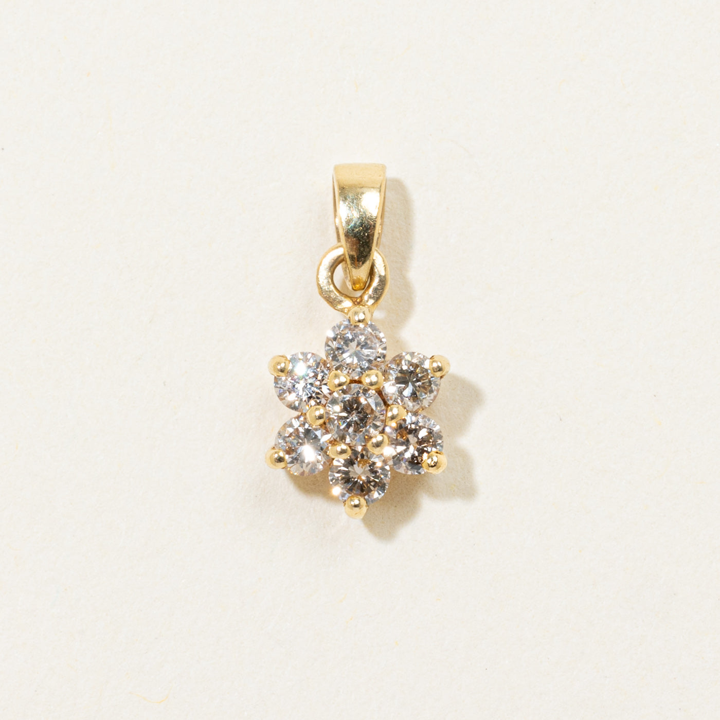 18k Diamond Petal Cluster Pendant