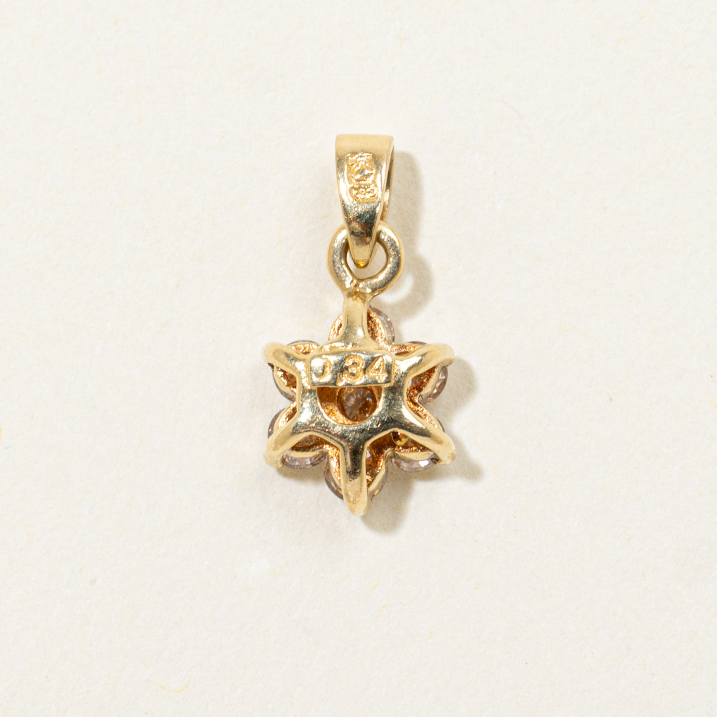 18k Diamond Petal Cluster Pendant