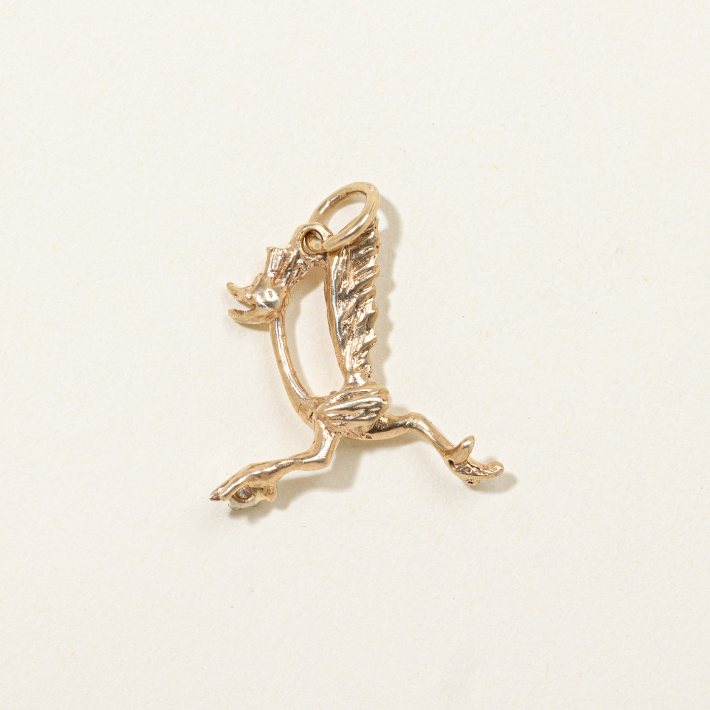 10k Diamond Bird Charm