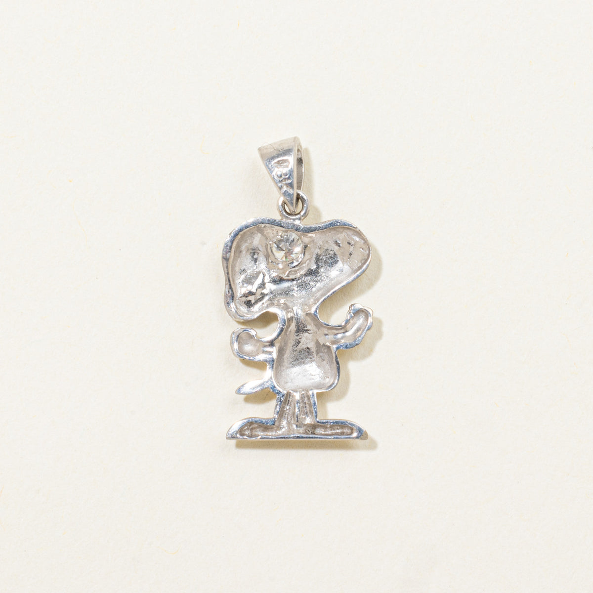 18k Diamond Snoopy Pendant
