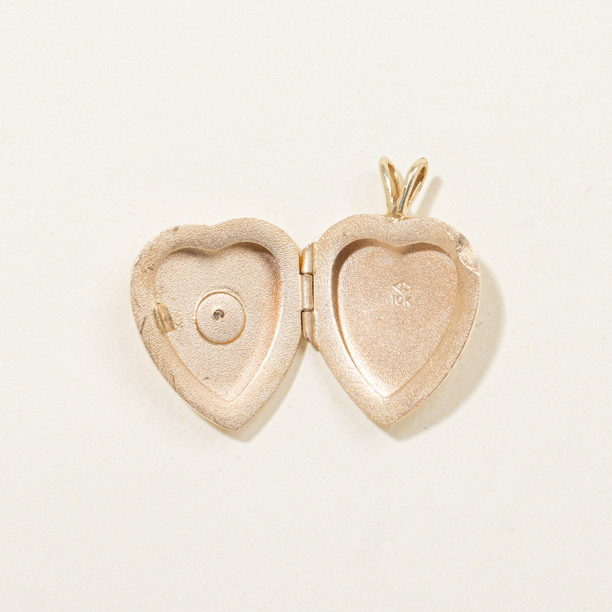 10k Diamond Engraved Heart Locket