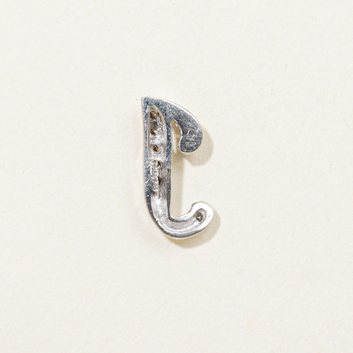 10k Diamond "J" Initial Pendant