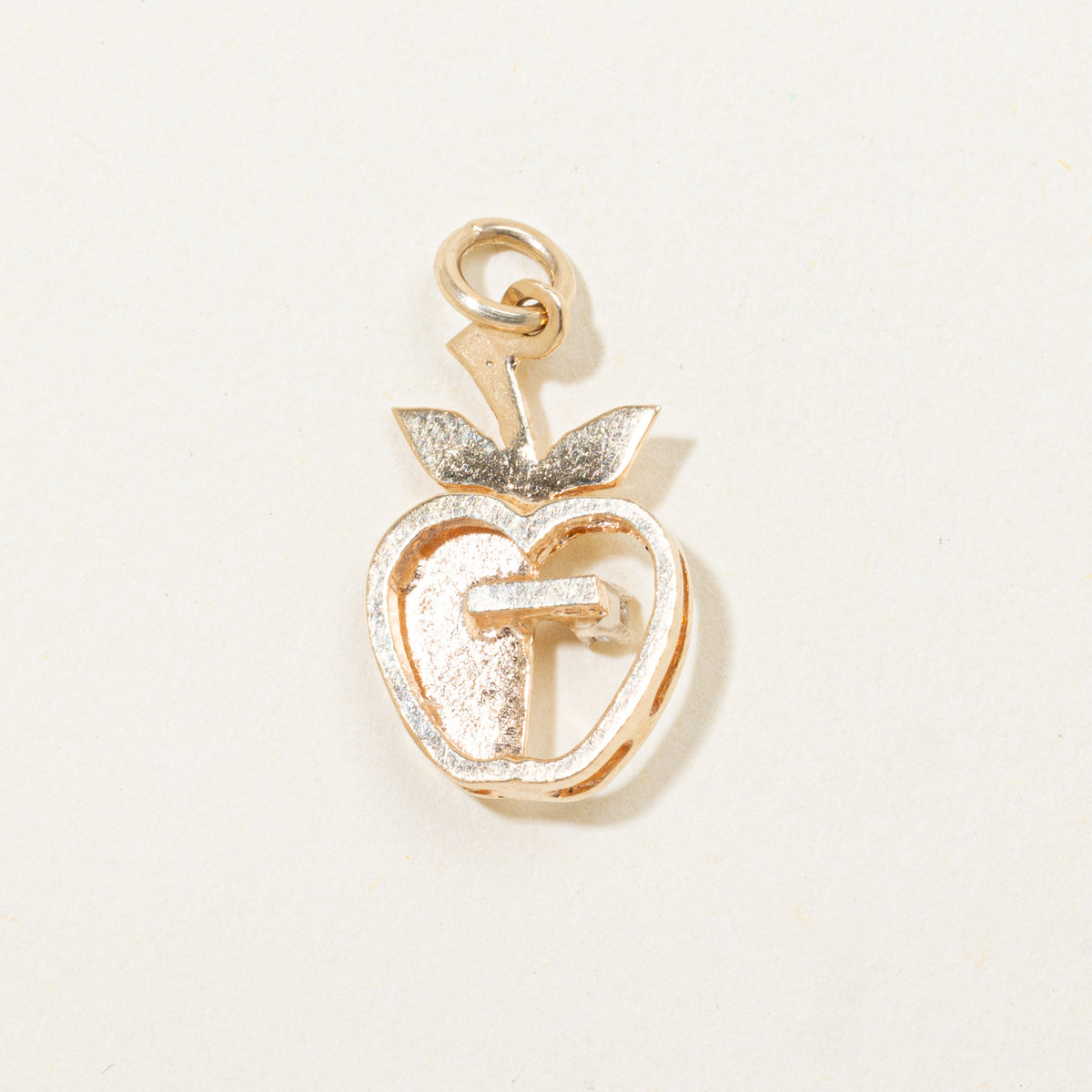 10k Diamond Apple Charm