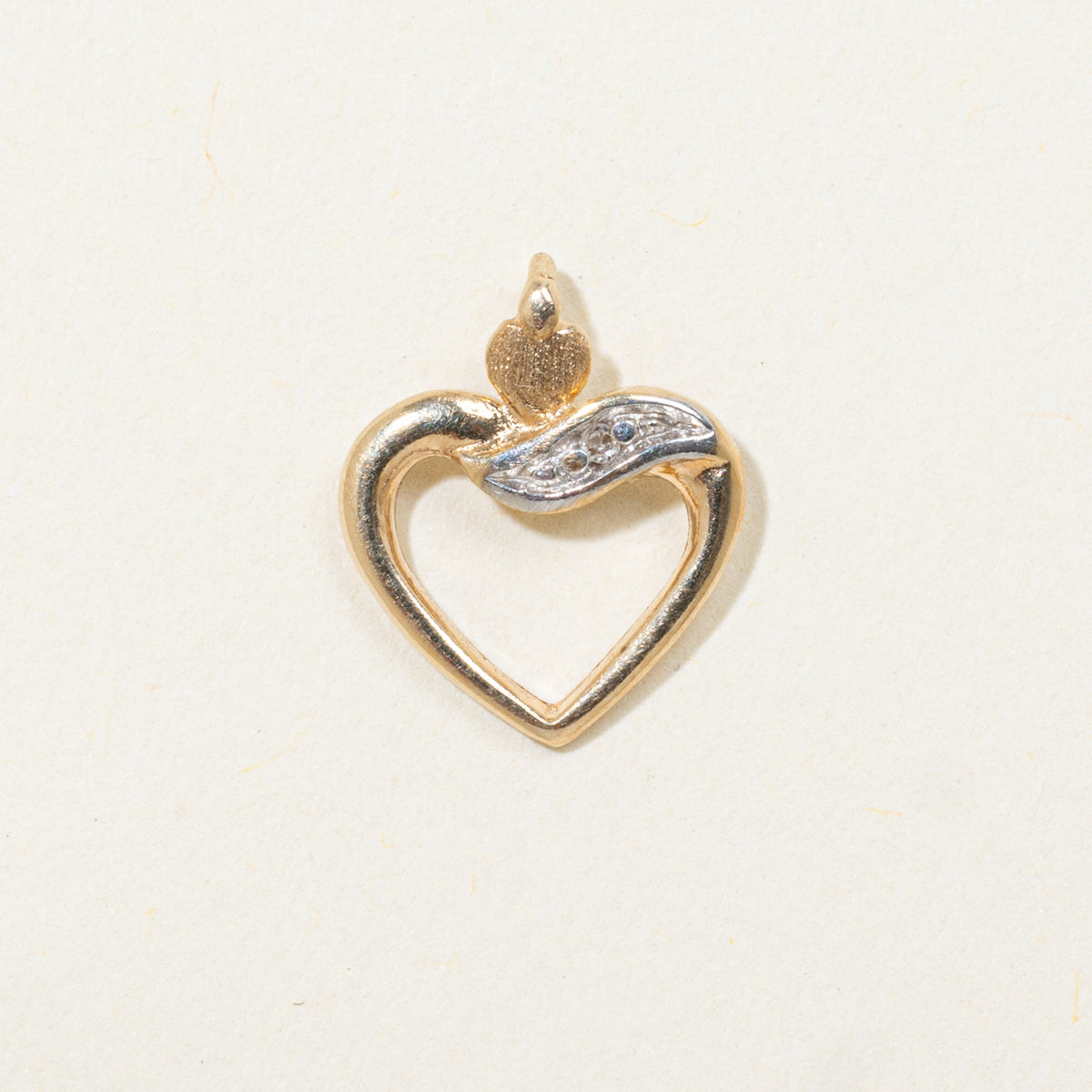 10k Diamond Accented Heart Pendant