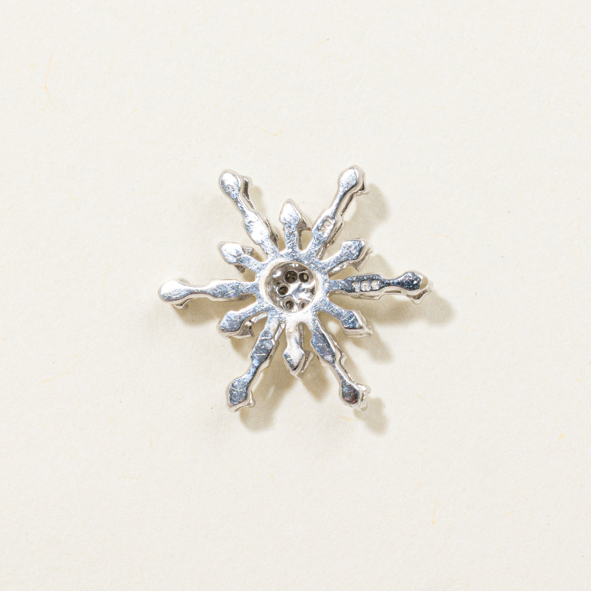 10k Diamond Snowflake Pendant
