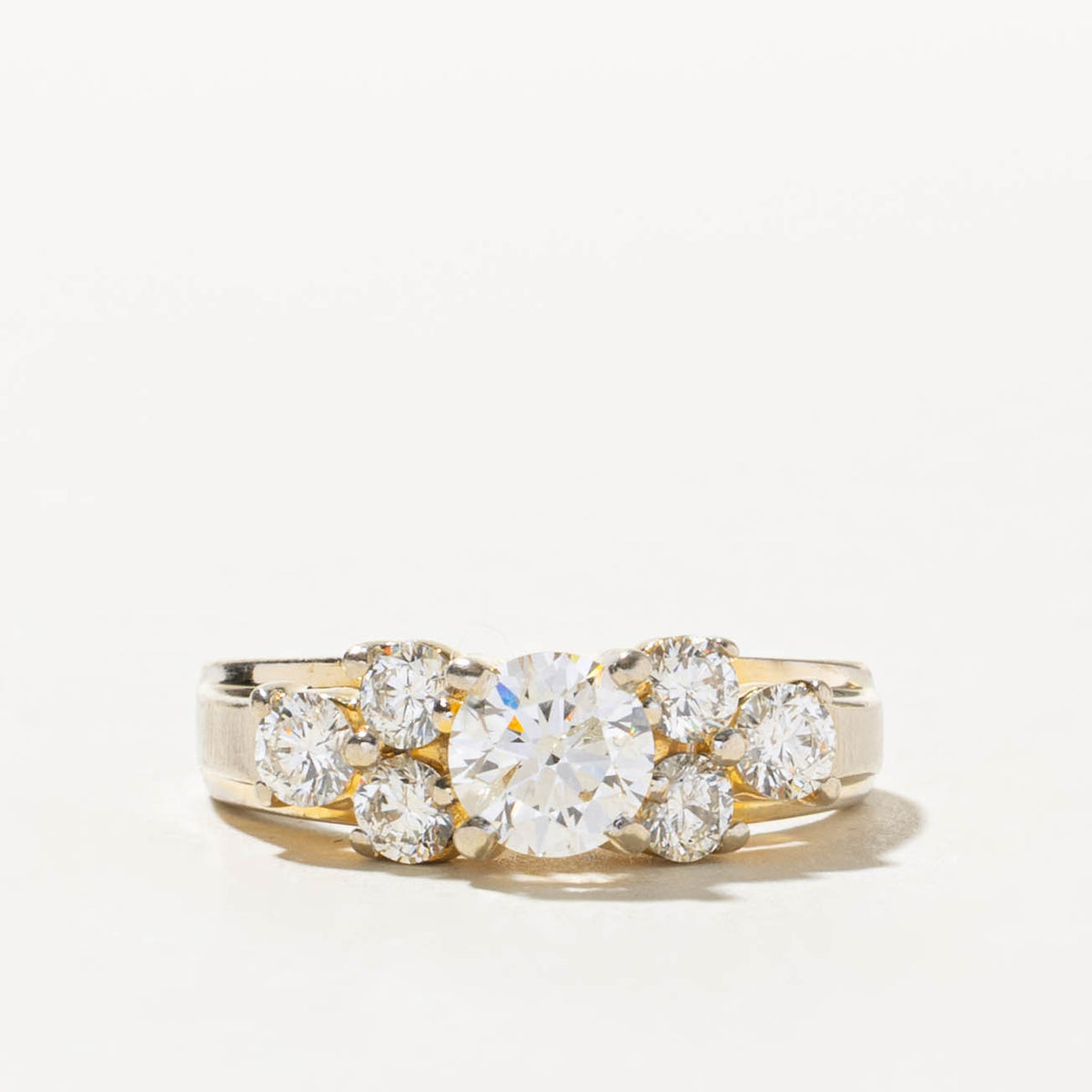 14k Diamond Cluster Accented Ring | 0.78ct I1 H, 0.66ctw | SZ 7