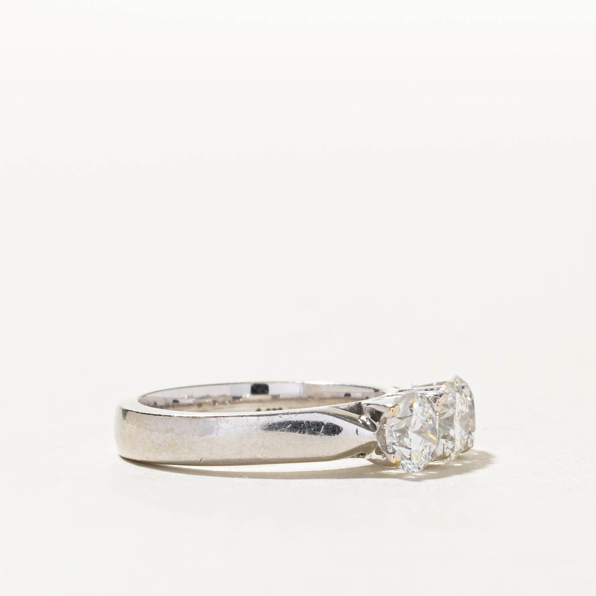 14k Canadian Three Stone Diamond Engagement Ring | 1.02ctw | SZ 5