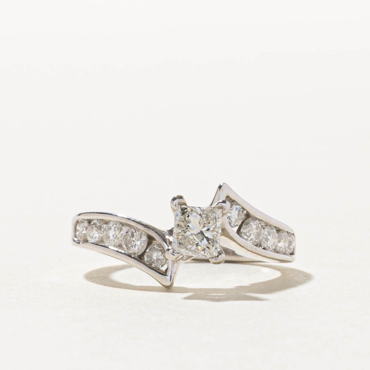 14k Princess Cut Diamond Bypass Ring | 0.40ct I1 H, 0.38ctw | SZ 5.25