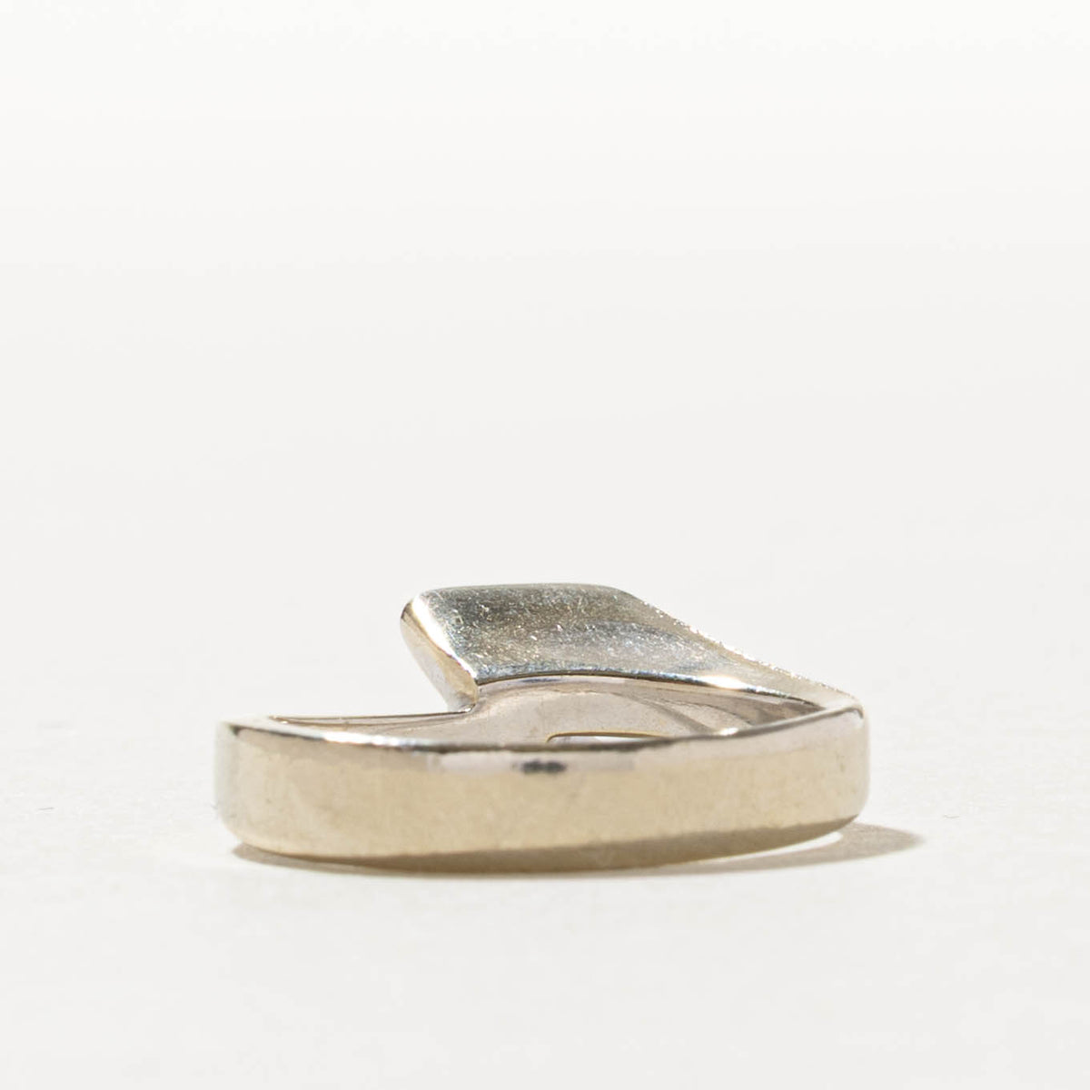 18k Tension Set Princess Cut Diamond Bypass Ring | 0.50ct SI1 G/H | SZ 5.5