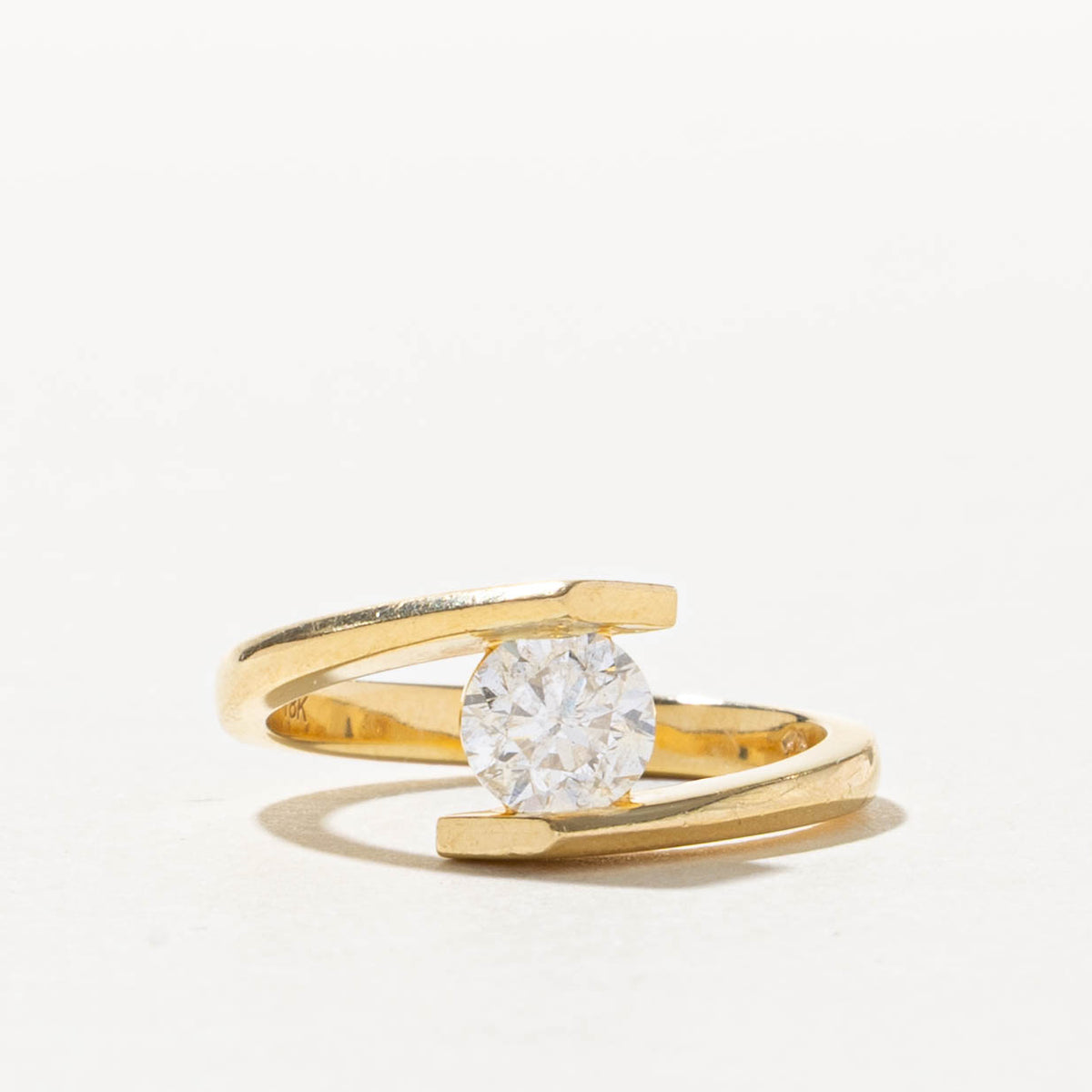 18k Tension Set Diamond Bypass Ring | 0.80ct I1 H | SZ 6.5