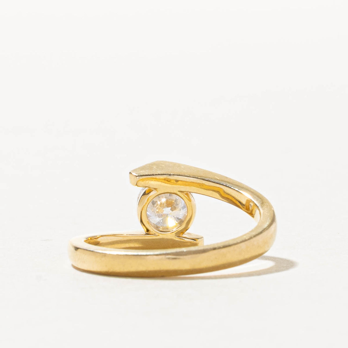 18k Tension Set Diamond Bypass Ring | 0.80ct I1 H | SZ 6.5