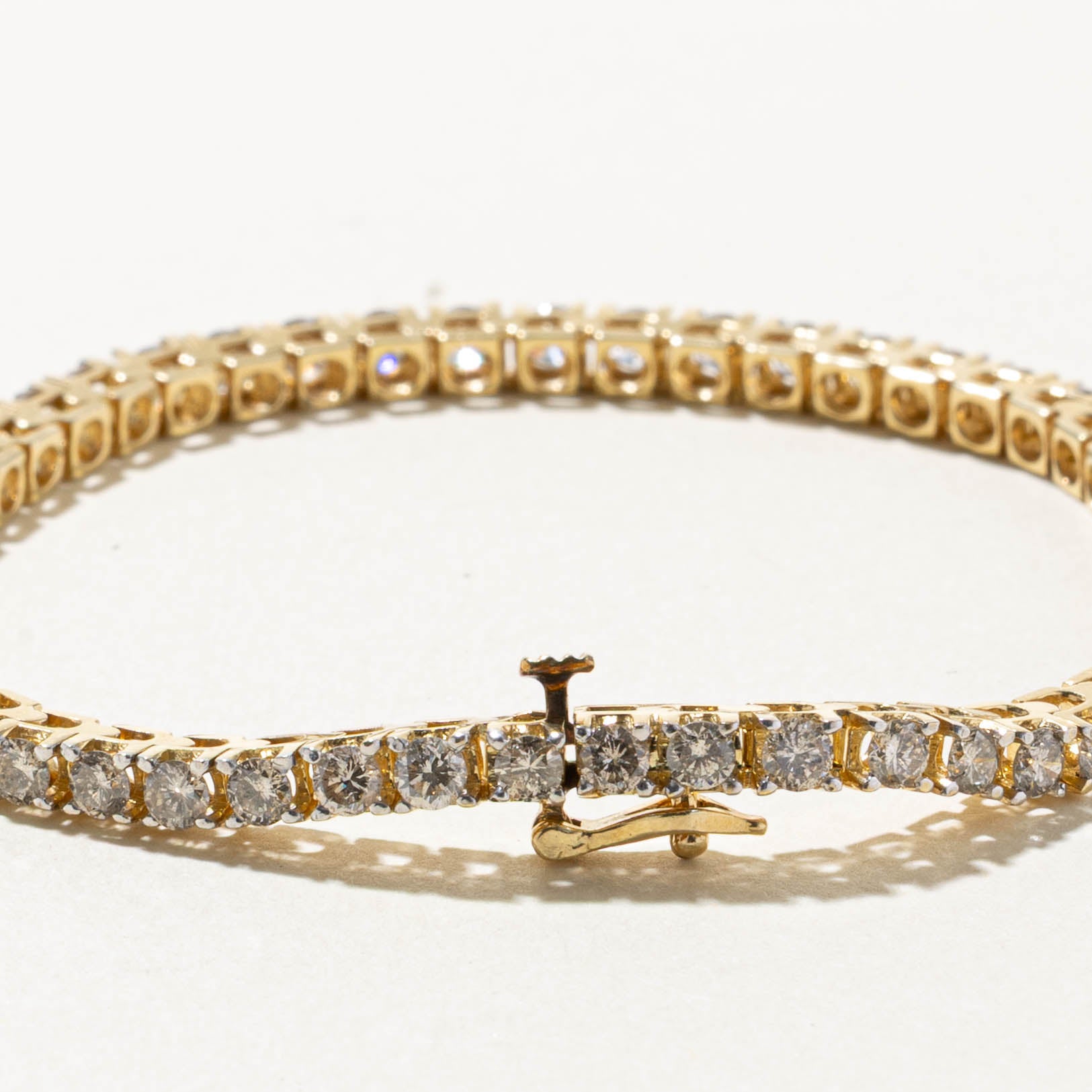14k Eternity Diamond Tennis Bracelet | 4.50ctw I1/I2 K/L | 7"