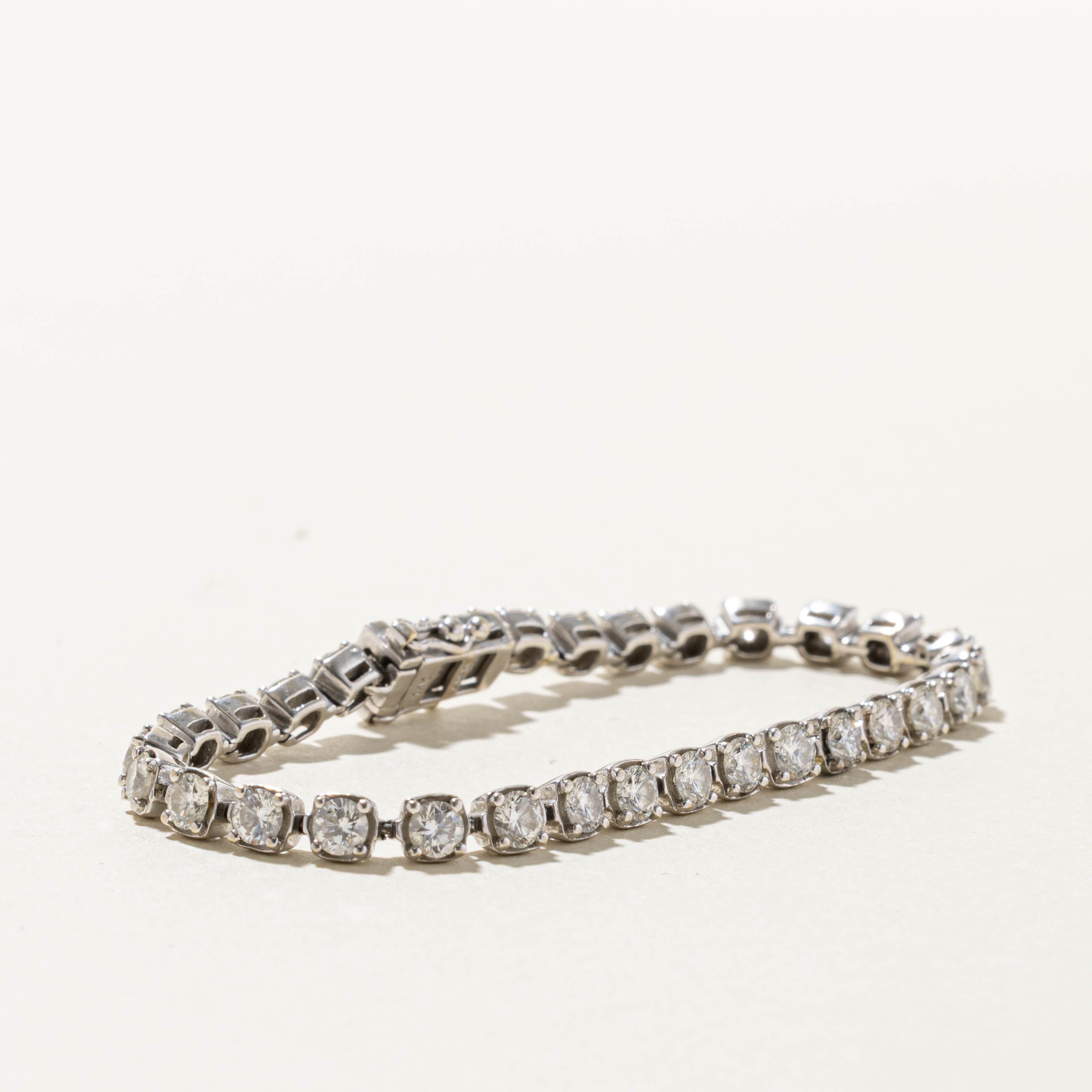 14k Eternity Diamond Tennis Bracelet | 3.87ctw SI1 H-J | 6"
