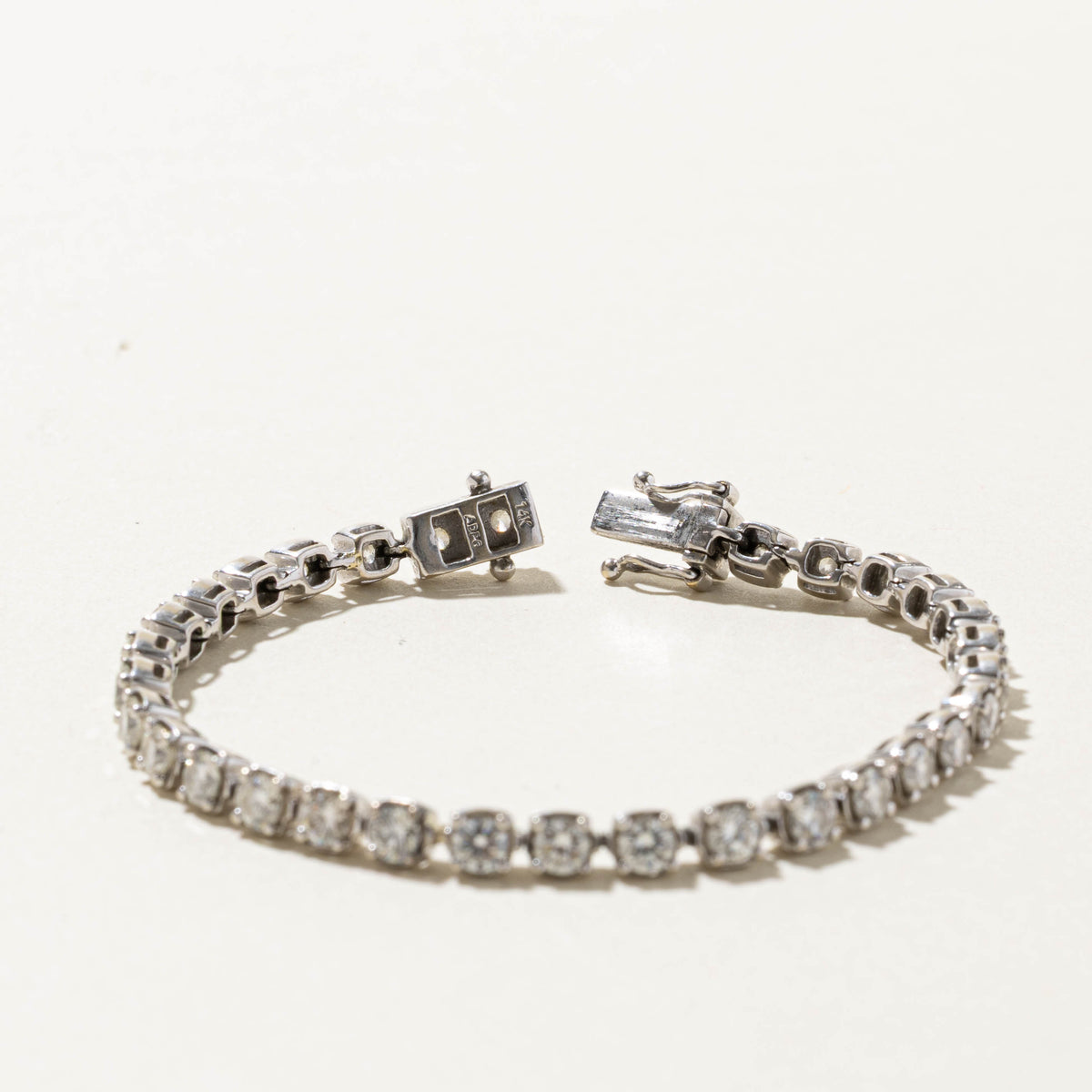 14k Eternity Diamond Tennis Bracelet | 3.87ctw SI1 H-J | 6"