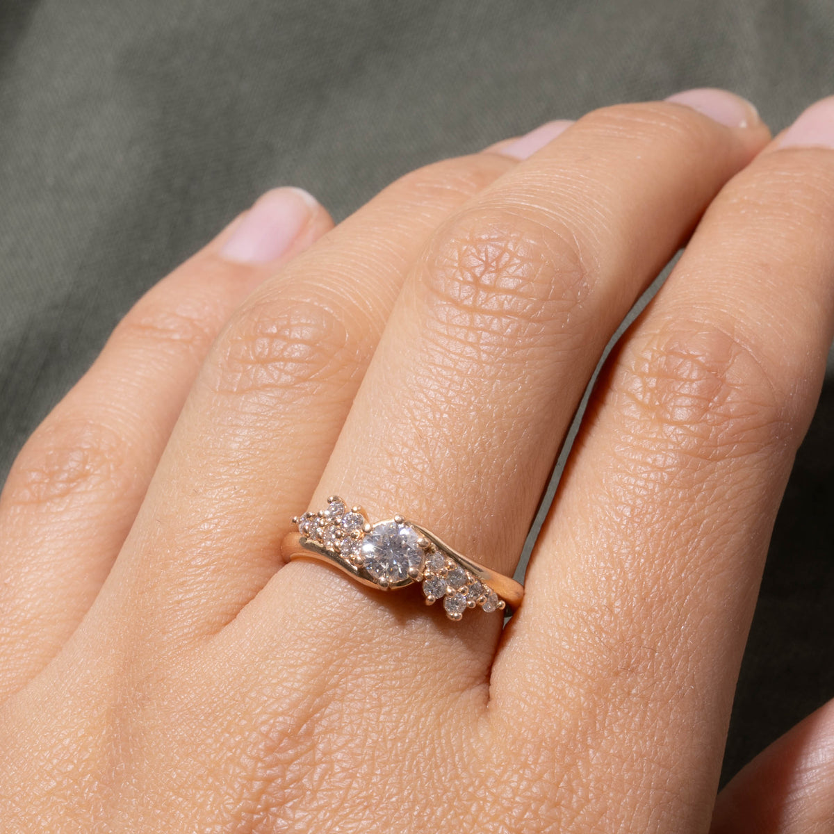 14k Diamond Accented Bypass Ring | 0.71ctw | SZ 7.5