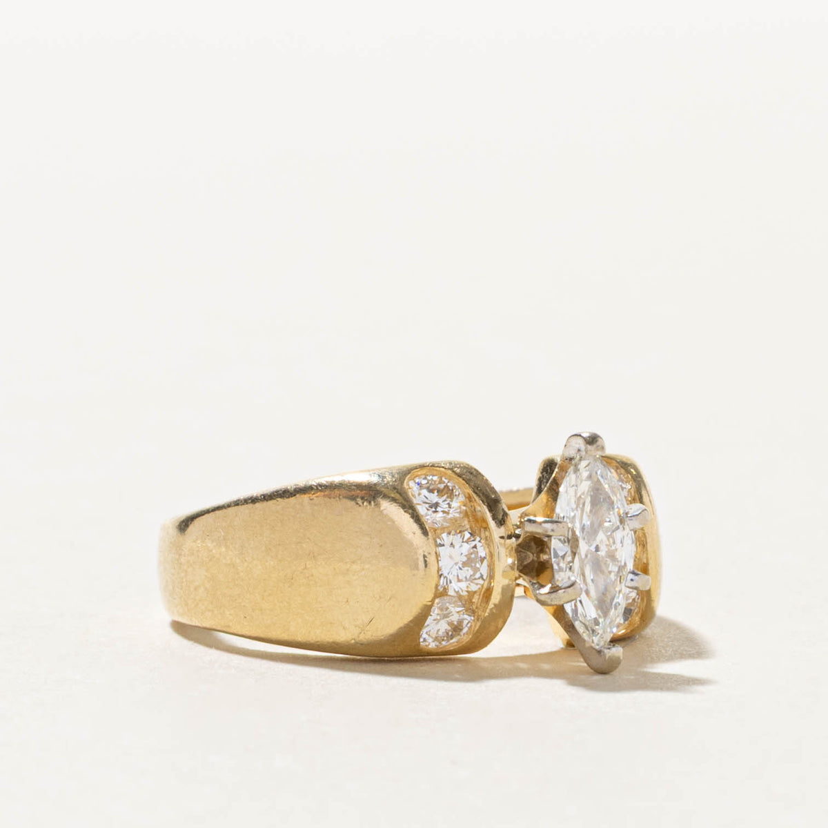 14k Marquise Cut Diamond Accented Ring | 0.52ctw | SZ 4.25