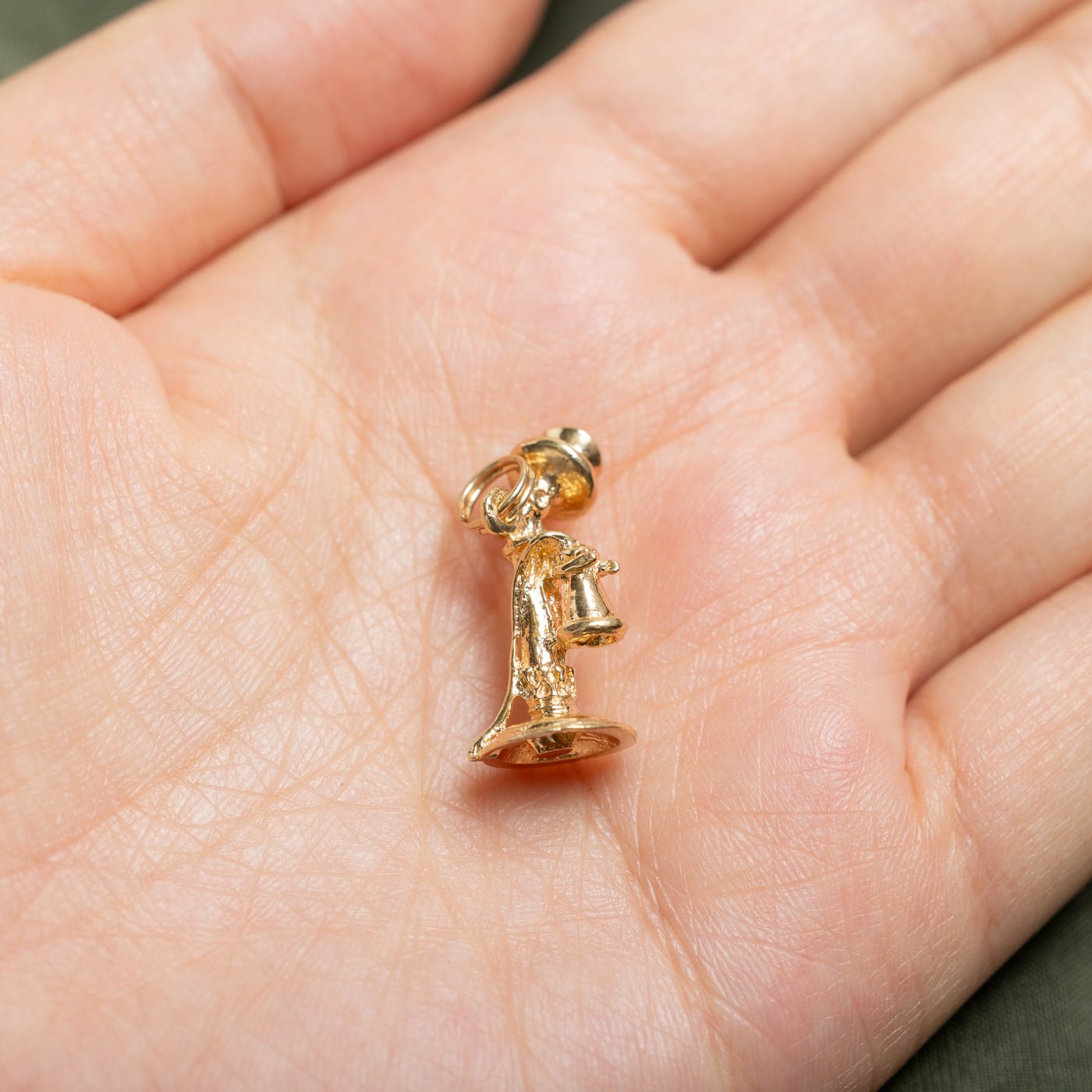 10k Yellow Gold Candlestick Telephone Charm