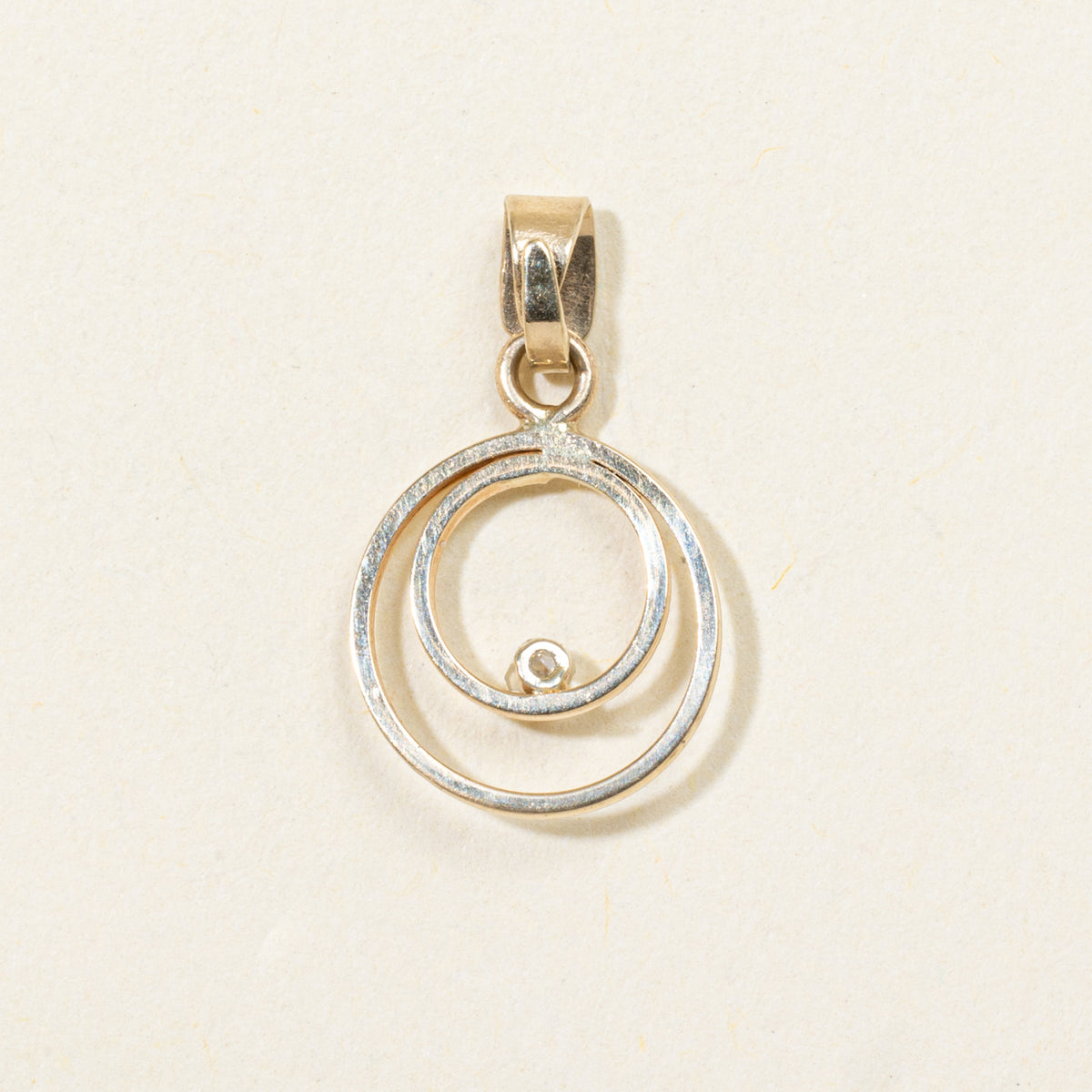10k Diamond Circles Pendant
