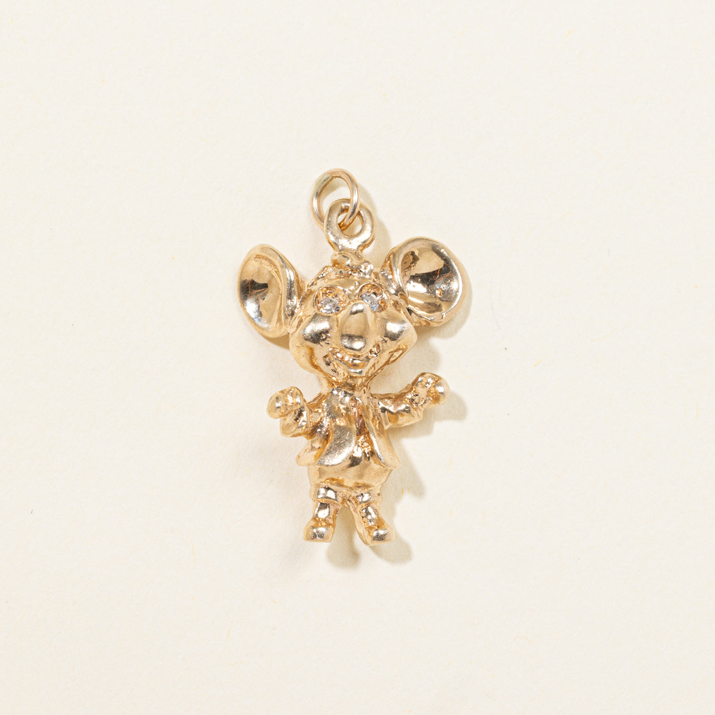 10k Diamond Accented Topo Gigio Charm