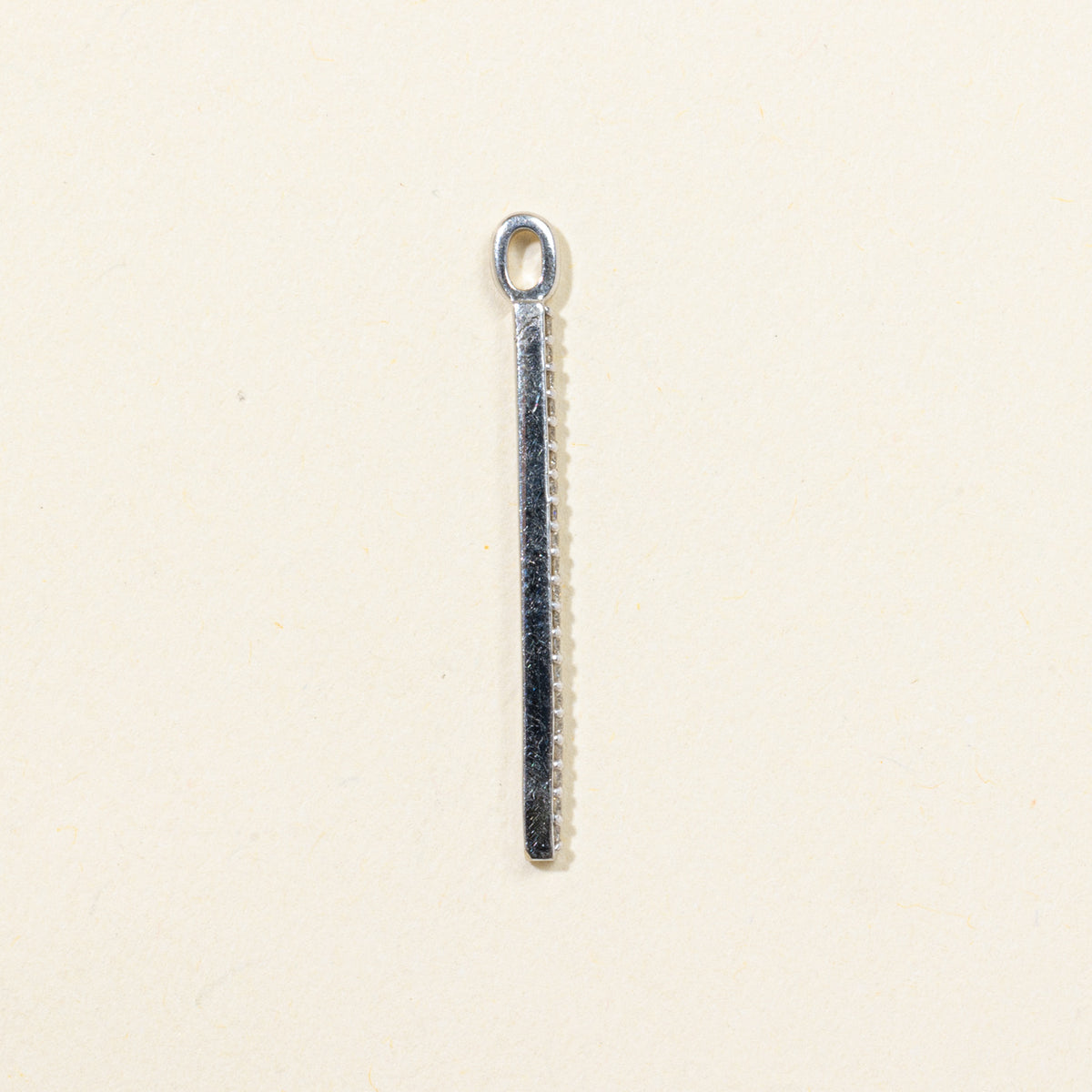 10k Pave Set Diamond Column Pendant