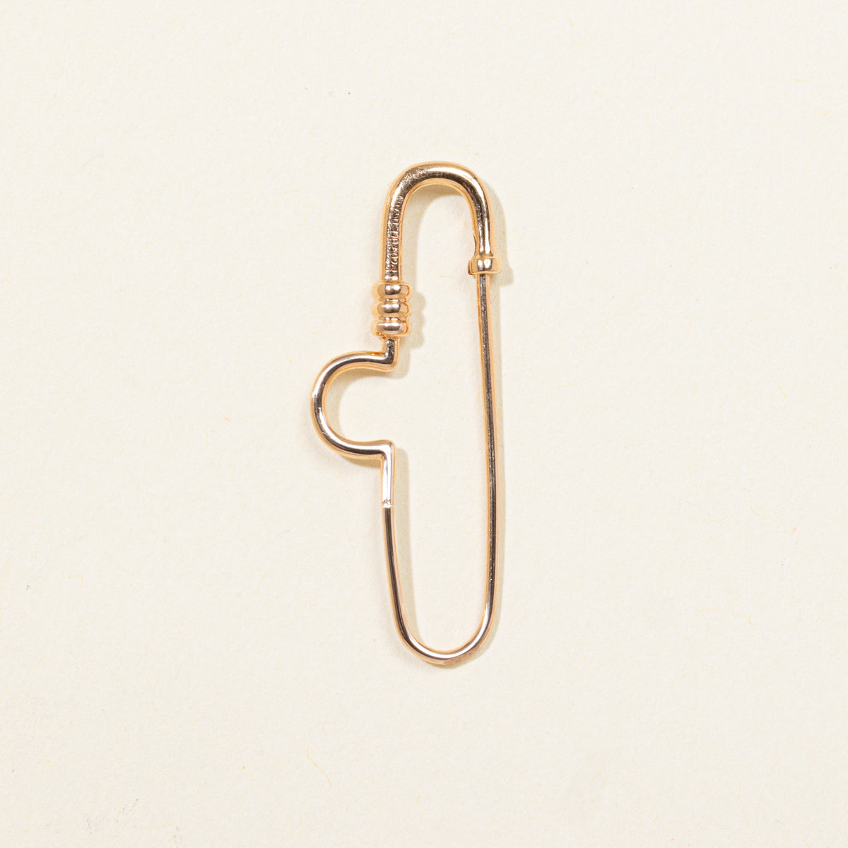 18k Diamond Accented Safety Pin Pendant