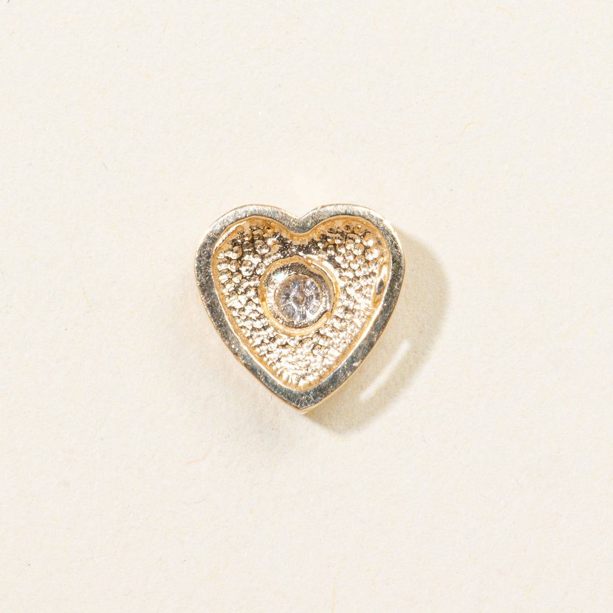 14k Bezel Set Diamond Heart Pendant