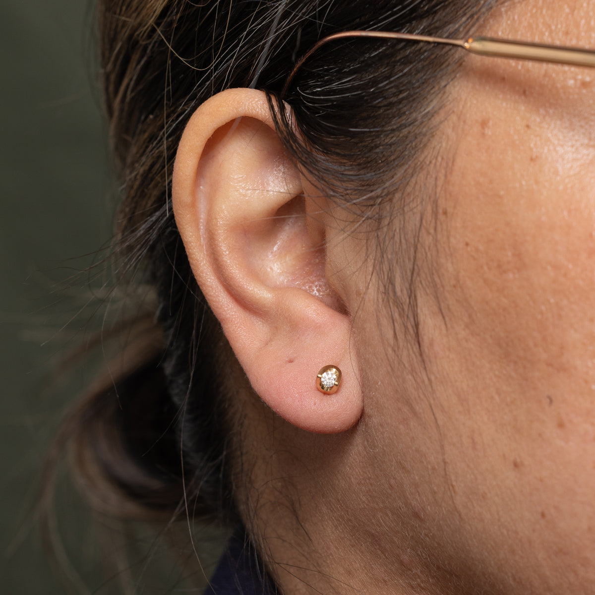 14k Tension Set Diamond Stud Earrings | 0.14ctw