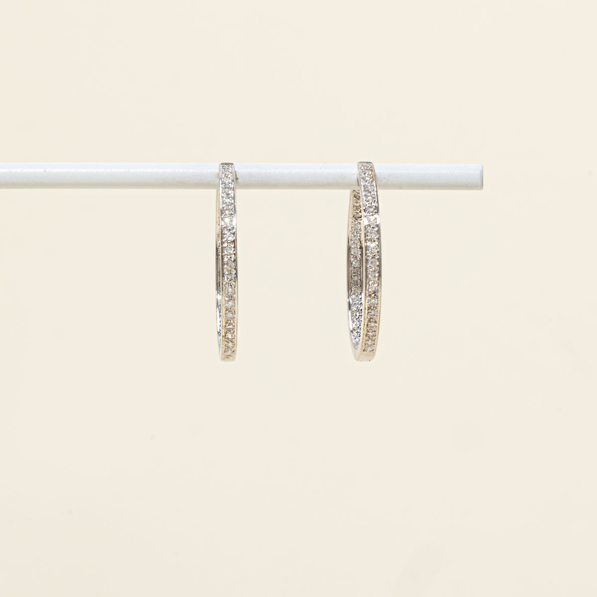 18k Eternity Diamond Hoops | 28mm | 0.40ctw