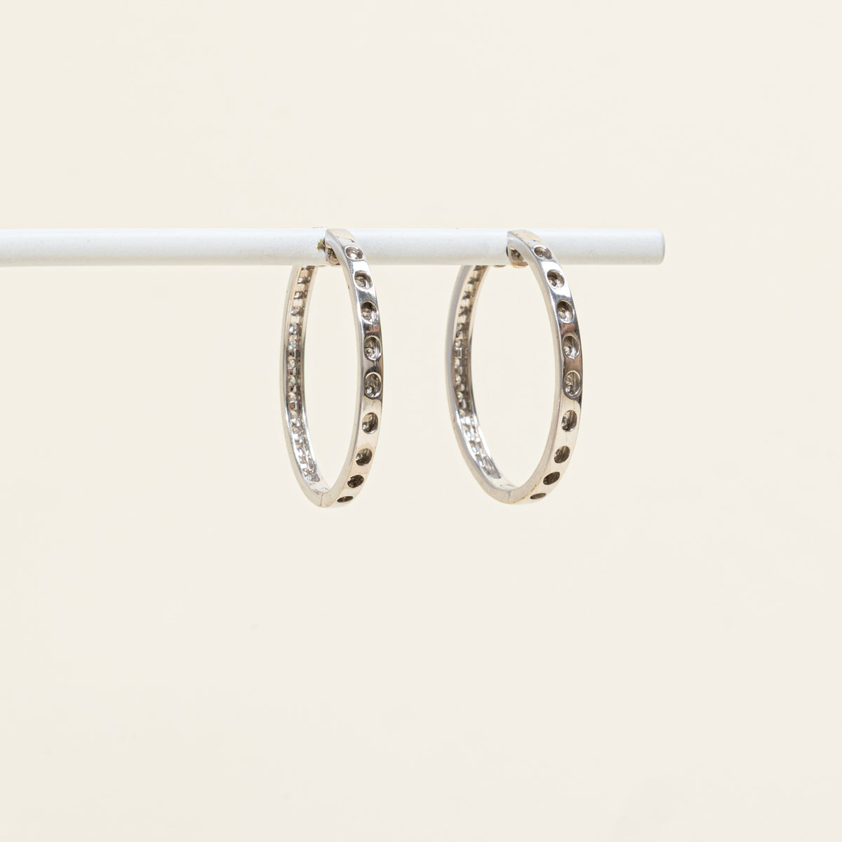 18k Eternity Diamond Hoops | 28mm | 0.40ctw