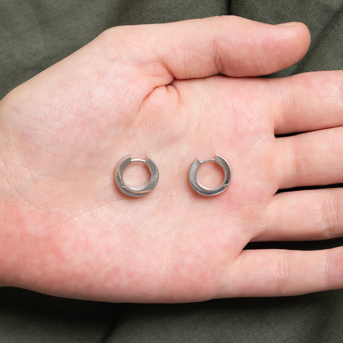 10k Semi Eternity Diamond Huggie Earrings | 13.25mm | 0.30ctw
