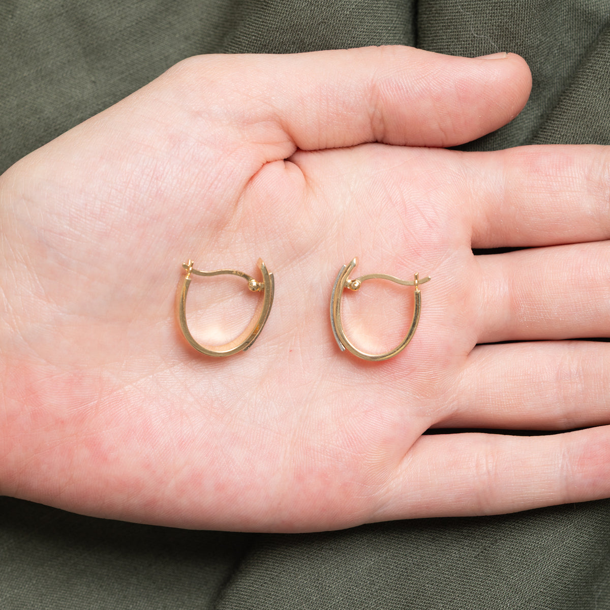 10k Illusion Set Diamond Hoop Earrings | 20.45mm | 0.03ctw