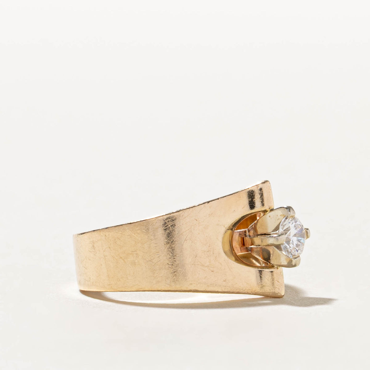 14k Solitaire Diamond Pointed Ring | 0.20ct | SZ 4.75
