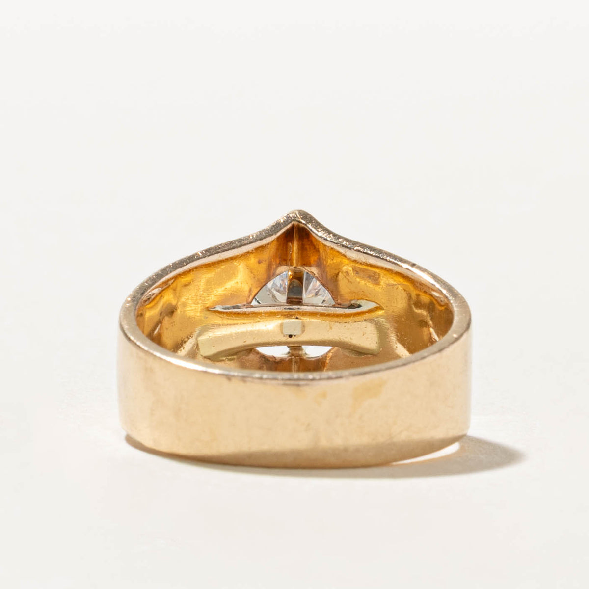 14k Solitaire Diamond Pointed Ring | 0.20ct | SZ 4.75