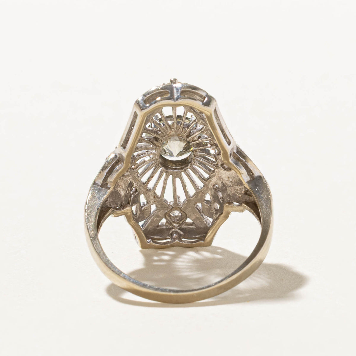 14k Diamond Open Scrollwork Cocktail Ring | 1.18ct I1/I2 K/L, 0.20ctw | SZ 7.25