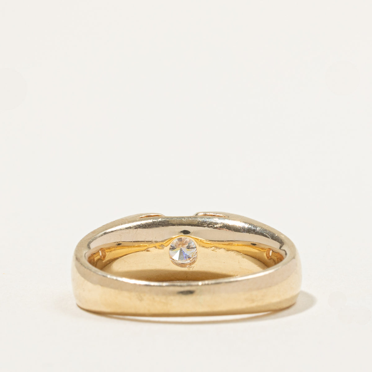 14k Solitaire Diamond Bow Design Ring | 0.32ct SI1 G/H | SZ 9.25