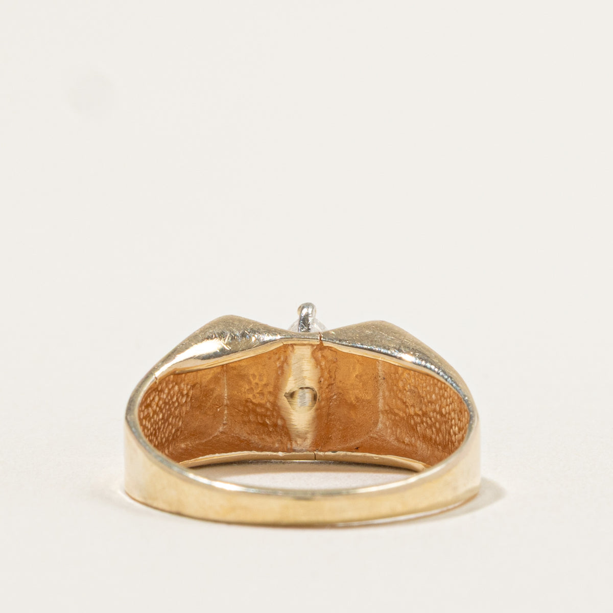 14k Solitaire Marquise Cut Diamond Ring | 0.33ct I2 G/H | SZ 7