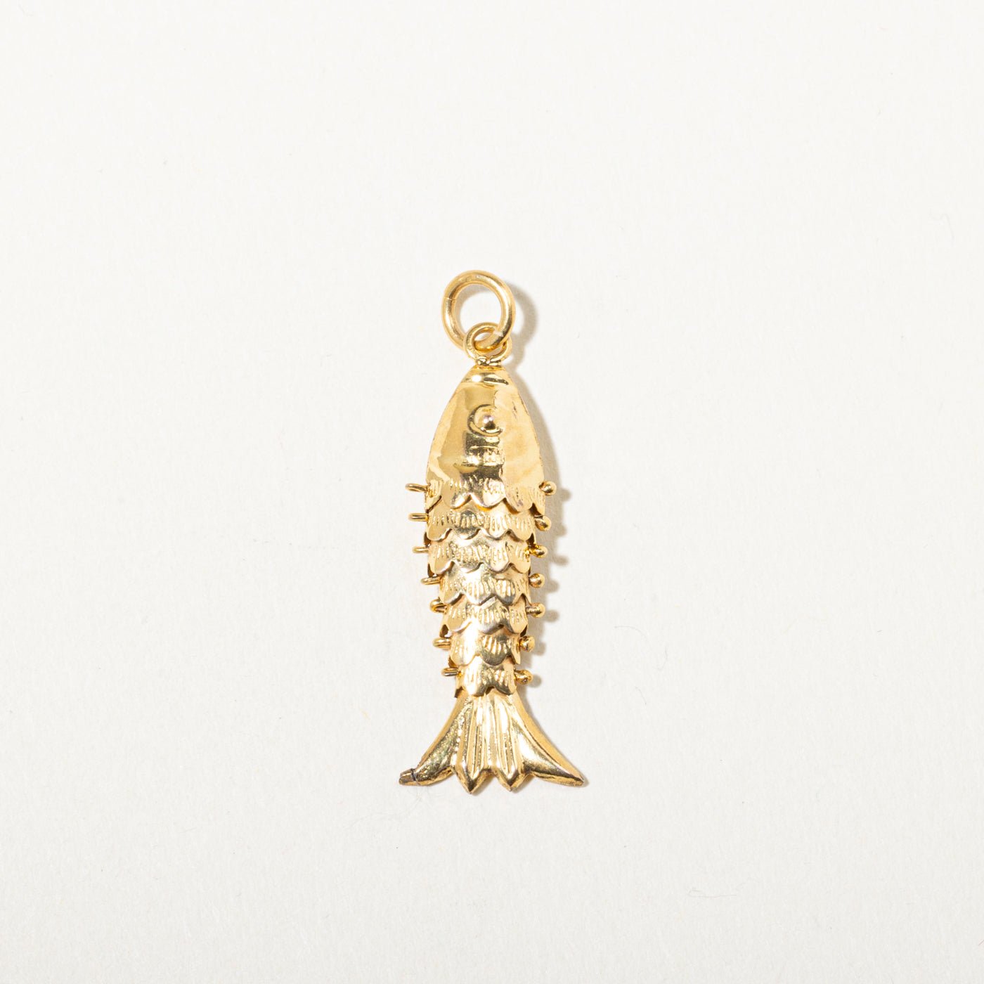 14k Yellow Gold Kinetic Fish Charm