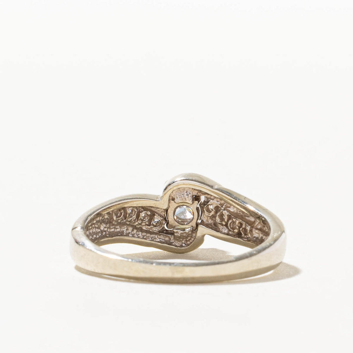 14k Diamond Channel Set Accented Bypass Ring | 0.31ct SI2 F, 0.12ctw | SZ 7