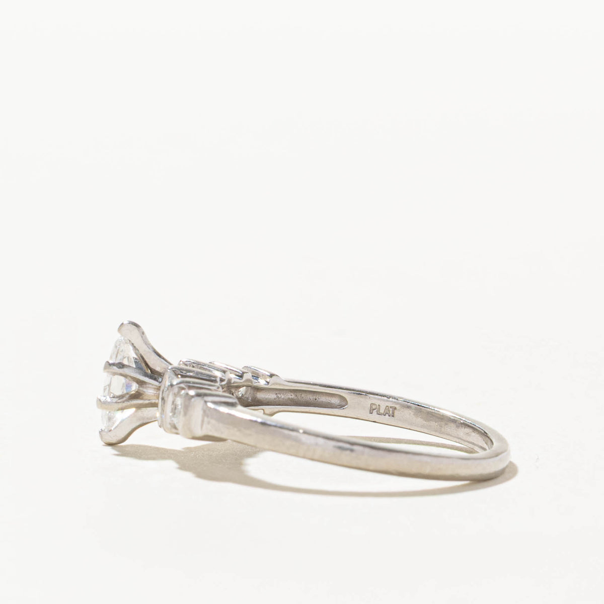 950 Platinum Marquise Cut Diamond Accented Ring | 0.25ct I1 G/H, 0.16ctw | SZ 6.75