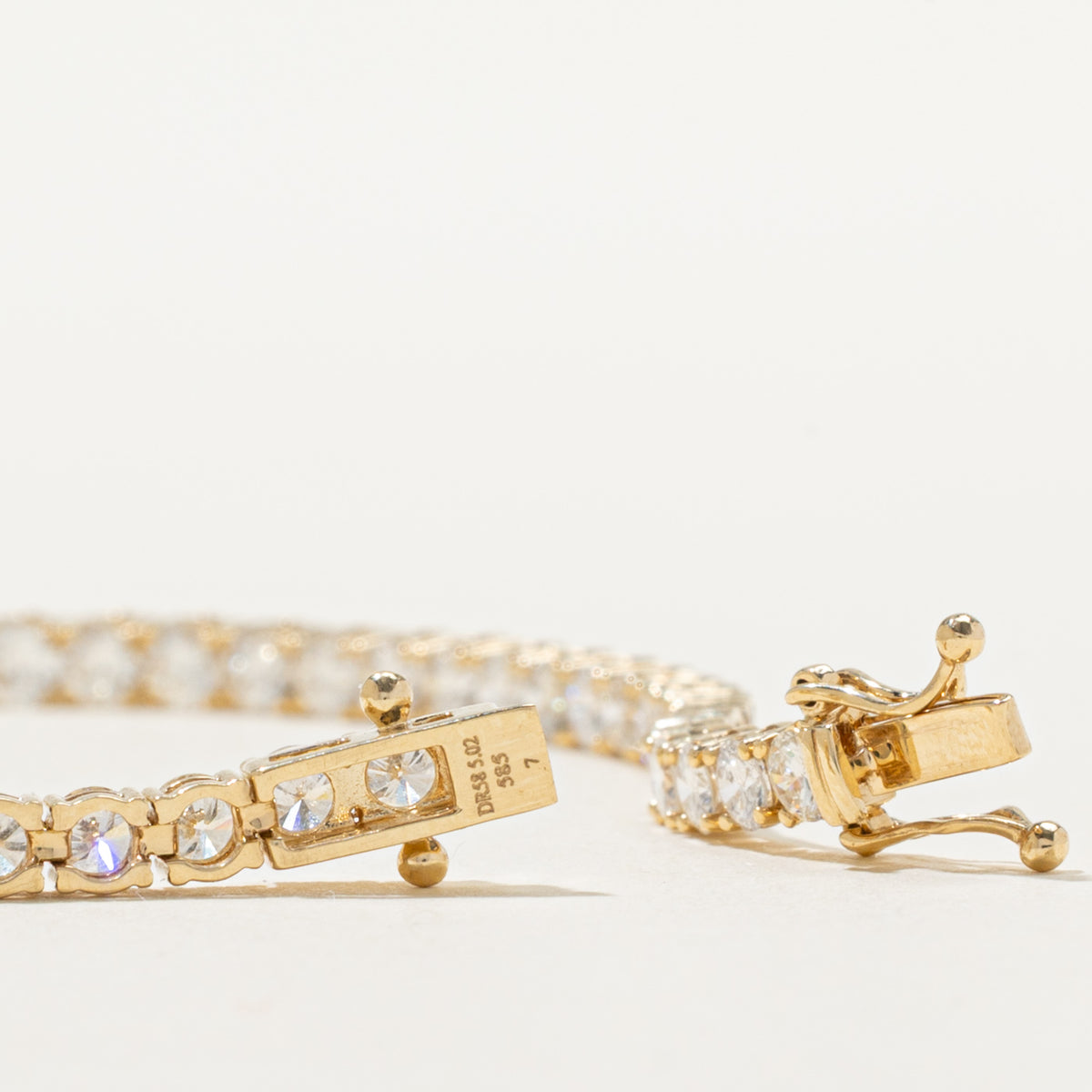 '100 Ways' 14k Yellow Gold Diamond Tennis Bracelet | 5.00ctw | SZ 7"