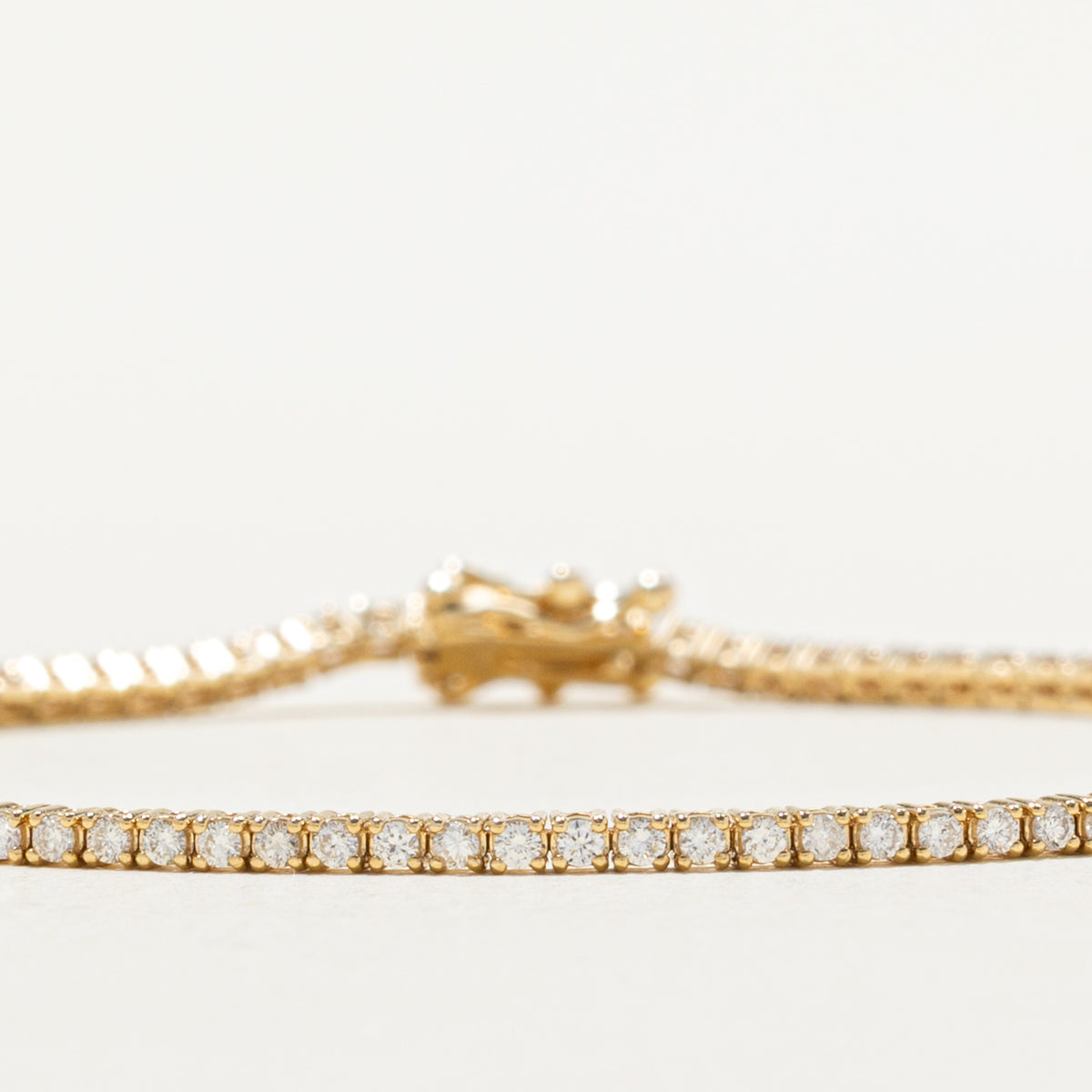 '100 Ways' 9k Yellow Gold Diamond Tennis Bracelet | 1.00ctw | SZ 7"