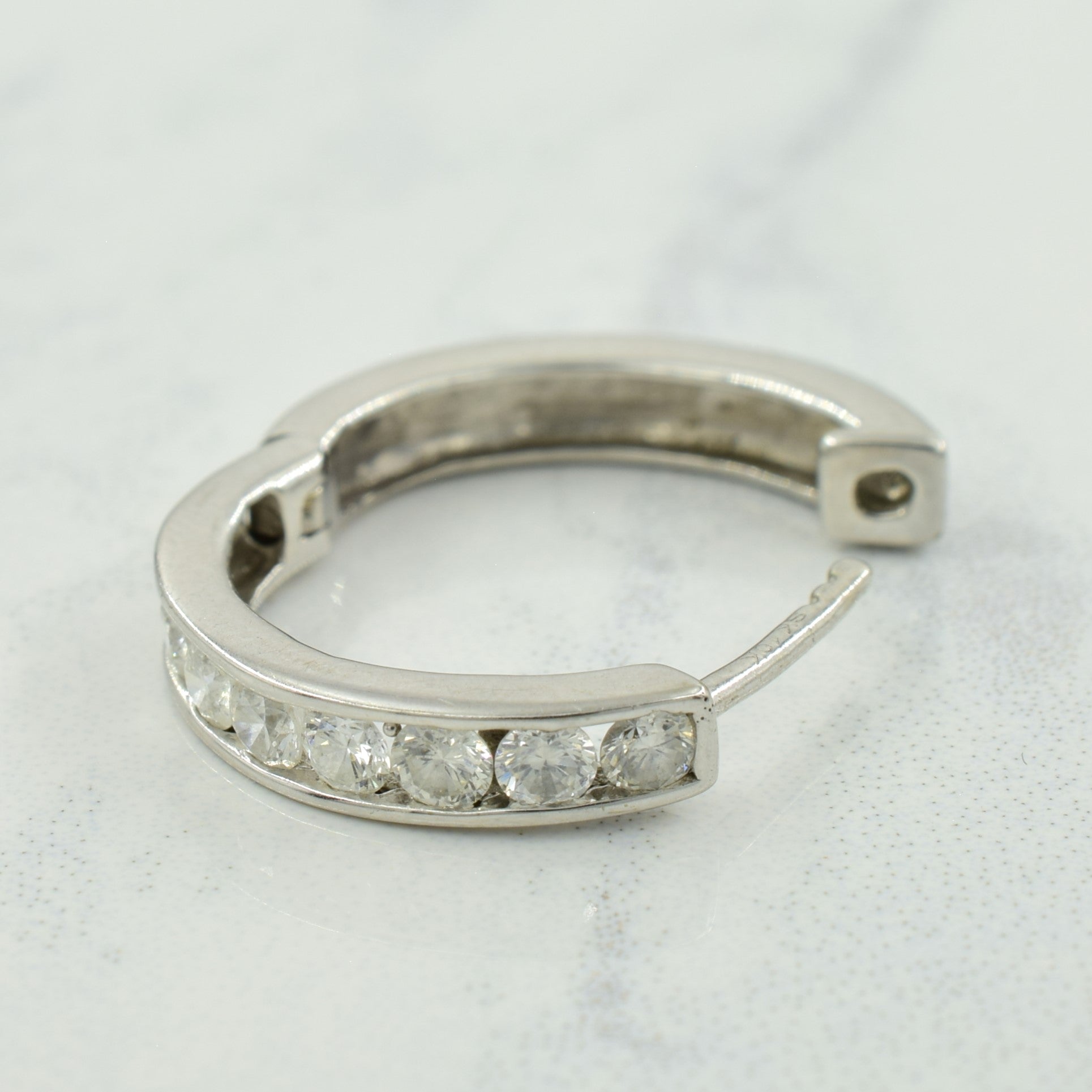 Channel Set Diamond Earrings | 0.80ctw |
