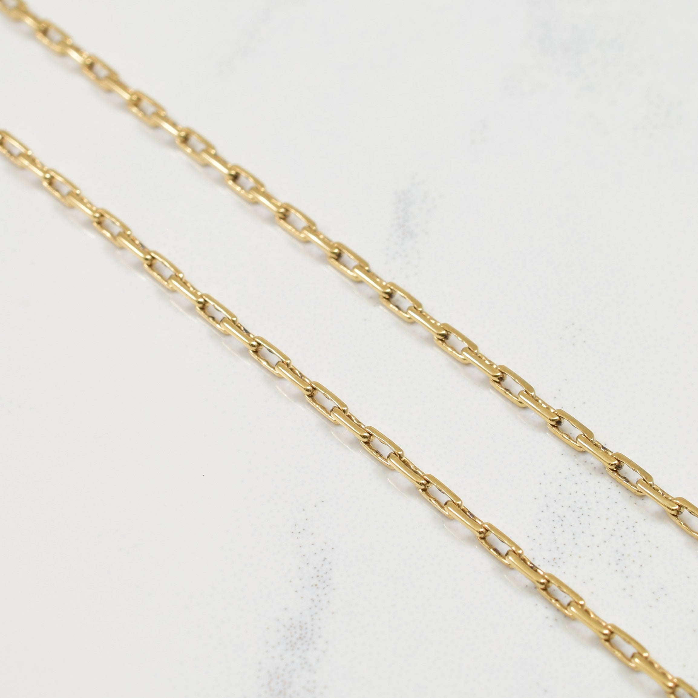 10k Yellow Gold Elongated Cable Chain | 27" |